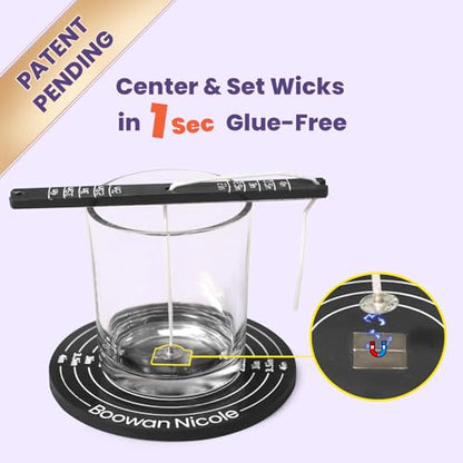 BOOWAN NICOLE Universal Wick Centering Setter Tool for Candle Making - Center & Set Wicks in 1 Second, Wick Holder for Most Candle Jar & Refill Sizes (A0356) - size: A0356*1