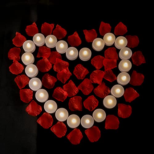 Battery Operated LED Tea Lights Flameless Electric Candles 24PACK - color: Warm White, size: 24pack