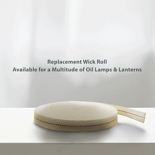 Light of Mine - 3/4" Inch 33' Foot, 100% Cotton Flat Wick for Paraffin Oil, Kerosene Based Lanterns, and Oil Lamps with Genuine Red Stitch (3/4" - 33' Roll) - size: 3/4" 33 foot - 1 Pack