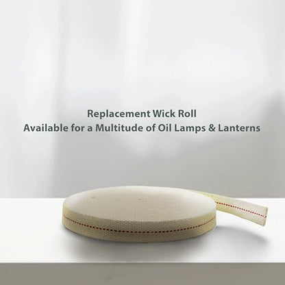 Light of Mine - 3/4" Inch 33' Foot, 100% Cotton Flat Wick for Paraffin Oil, Kerosene Based Lanterns, and Oil Lamps with Genuine Red Stitch (3/4" - 33' Roll) - size: 3/4" 33 foot - 1 Pack