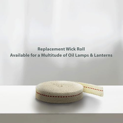 Light of Mine - 5/8" Inch 6' Foot, 100% Cotton Flat Wick for Paraffin Oil, Kerosene Based Lanterns, and Oil Lamps with Genuine Red Stitch (5/8" - 6' Roll) - size: 5/8" 6 foot - 1 Pack