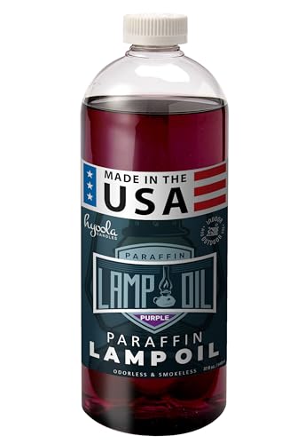 Hyoola Candles Liquid Paraffin Lamp Oil - Purple Smokeless, Odorless, Ultra Clean Burning Fuel for Indoor and Outdoor Use - Highest Purity Available - 32oz - color: Purple