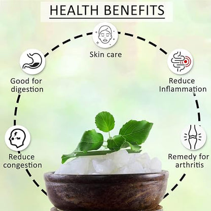 ANCIENT VEDA Natural Camphor Tablets in Glass Jar Bottle Premium Quality Refined 100% Natural for Aromatherapy, Odor Eliminator, Puja, Alcanfor (50 Gram) - size: 50 Gram