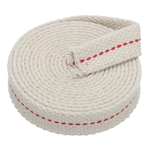 PATIKIL 5/8" Wide 6 Feet 100% Cotton Flat Wick, Oil Lamp Wicks with Red Stitch for Kerosene Lamp Lantern Oil Burner - color: Red, size: 5/8" x 6 Feet
