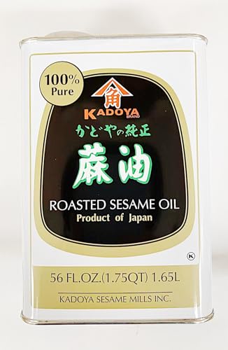 Roasted Sesame Oil,Kadoya 100% Pure Roasted Sesame Oil, 56 Fl Oz (1.75 Qt)