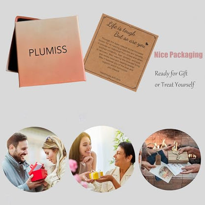 Plumiss Women Boho Handmade Natural Stone Crystal Leather Bead Wrap Bracelets Collection - style: Chrysocolla-Ne