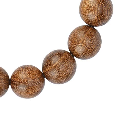 Prayer Bead bracelet Mala Beaded Bracelets for Men Women 12/15MM … - color: 15mm 15 beads Gold sandalwood