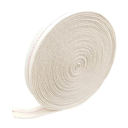 1" Inch Lamp Wick or Lantern Wick -Flat Cotton Oil Wicks for Hurricane Lamp or Kerosene Based Lanterns and Candle Burners，Red Stitch 33ft/ Roll - size: 1"-33feet(10m)