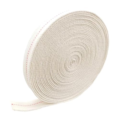 1" Inch Lamp Wick or Lantern Wick -Flat Cotton Oil Wicks for Hurricane Lamp or Kerosene Based Lanterns and Candle Burners，Red Stitch 33ft/ Roll - size: 1"-33feet(10m)