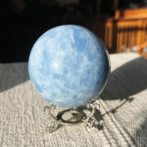 1.6-2 inch Natural Celestite Crystal Ball with Stand, Polished Crystal Sphere - color: Celestite, size: 40-50mm