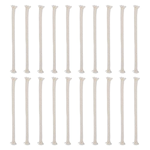 SWATOM 1/4" Round Cotton Oil Lamp Wicks 20 PCS for Tiki Torches,Alcohol Candle Burner,Lampberger Kerosene Lamp,Dietz Oil Lantern - size: 1/4 Inch Round Cotton Torch Wick 20 PCS