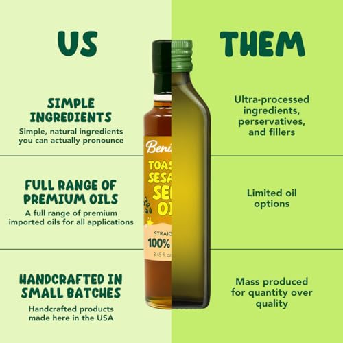 Benissimo Toasted Sesame Oil, Gourmet Cooking Oil, 8.45oz - size: Dorica (8.45 fl oz)