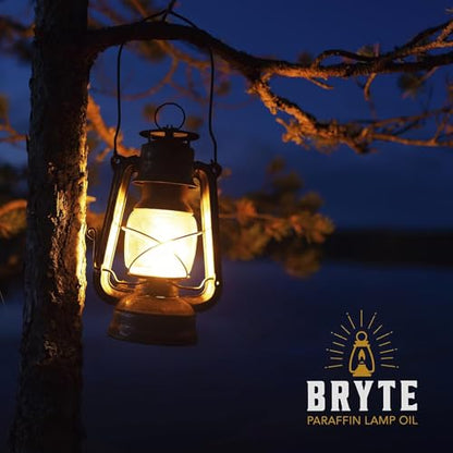 Bryte Premium Lamp Oil - 1 Gallon, Clear & Clean Paraffin, Odorless, Suitable for Indoor/Outdoor Use, Comes with Funnel (1)