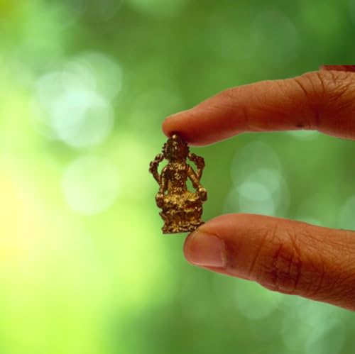 Purpledip Rare Miniature Statue Goddess Lakshmi (Laxmi): Unique Collectible Gift (11176)