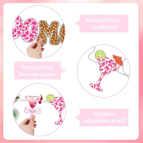 Moo Moos and Margaritas Party Decorations, Cow Print Banner Set - color: Moo Moos Margaritas