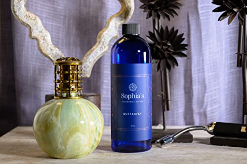 Sophia's Butterfly Fragrance Lamp Oil Refills, Effusion Lamp Fragrance Oil for Redolere Lamps, Scented Lamp Oil for Fragrance Lamps, 16 Fluid Ounces of Catalytic Scented Oil Made in USA - color: Butterfly