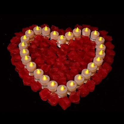 LED Tea Light Flickering Candle with Remote Control WarmYellow 12pcs - color: Remote-warm yellow, size: 12pack