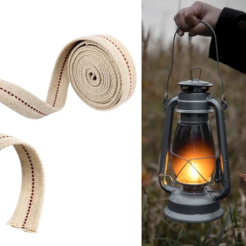 1 Roll Oil Lamp Wick - 6.5 Feet Roll, 3/4 Inch Flat Cotton Wick Replacement - Perfect for Oil Lamps, Lanterns, and Oil Burners (3/4 inch) - size: 3/4 inch