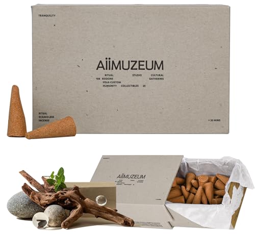 Aiimuzeum® Natural Cedar Incense Cones 30 PCS- Handmade Excellence, Long Burning Perfect for Relaxation and Meditation,Aromatic Rooms,Air Purifier Home and House Decor (Himalayan-Cedar)