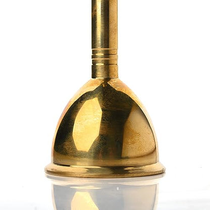 Brass Ghanti Traditional Indian Utensils Accessory Item Articles for Home Mandir Temple Festival Purpose Religious Occasions Puja Kit and Gifting (Pooja Ghanti) - color: Pooja Ghanti