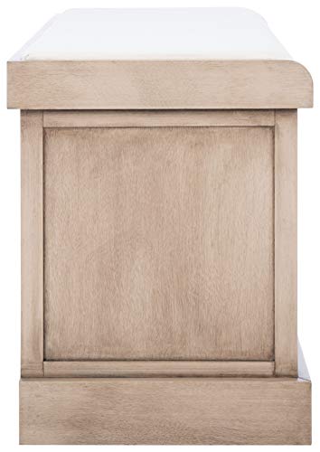 Safavieh Home Collection Landers Sand 2-Drawer/Cushion Storage Bench (Fully Assembled) BCH5702D - color: Sand