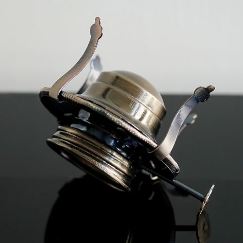 2Pcs Oil Lamp Burner #2 Size Bronze Plated for Antique Lamps Oil Lamp Replacement Kerosene Lamps Parts with Reduction Collar and Cotton Lamp Wick Fits Holds a 3 Inch Base Chimney - color: Green Bronze/2 Pk