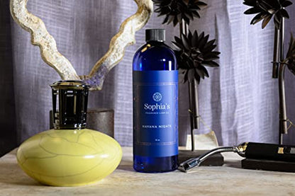 Sophia's Havana Nights Fragrance Lamp Oil Refills, Effusion Lamp Fragrance Oil for Redolere Lamps, Scented Lamp Oil for Fragrance Lamps, 16 Fluid Ounces of Catalytic Scented Oil Made in USA - color: Havana Nights
