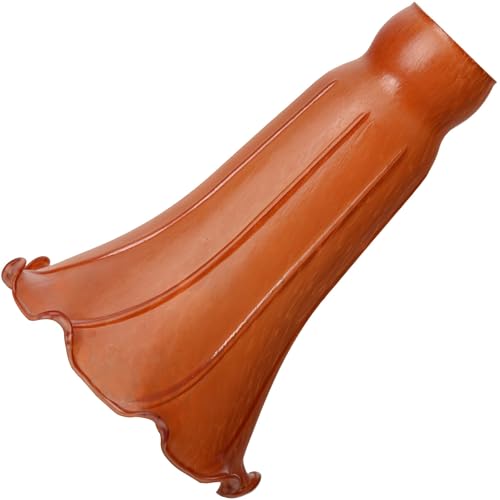 Bieye LS92 Lily Flower Blown Glass Lampshade (Orange, Opening I.D. 1.26" x O.D. 1.5") - color: Orange, size: Large I.D. 1.26" x O.D. 1.5"