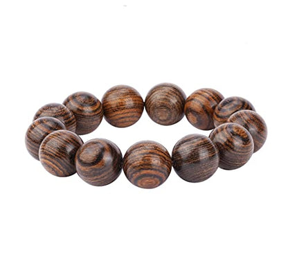 Prayer Bead bracelet Mala Beaded Bracelets for Men Women 12/15MM … - color: 18mm 13 beads Tiger skin