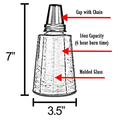 Seraphic Citronella Torches for Outside Patio Table Top, Red/White/Blue - color: Red/White/Blue