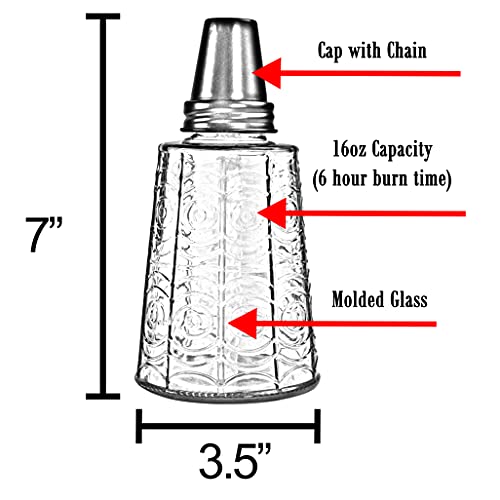 Seraphic Citronella Torches for Outside Patio Table Top, Red/White/Blue - color: Red/White/Blue