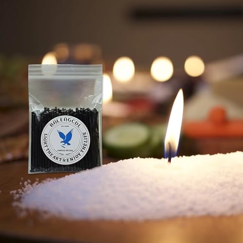 Pearled Candle Wick 2.2 Inch Black Cotton Wicks 200-Pack Premium Metal-Free & Lead-Free Candle Wicks for Candle Making - color: Black-2.2 Inch-200pcs