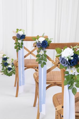 10 Blue Wedding Aisle Decorations - color: Blue