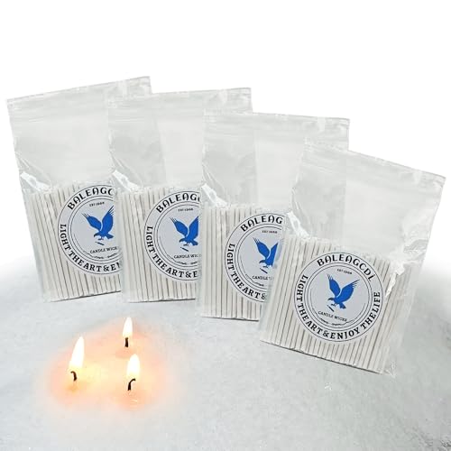 Pearled Candle Wick 2.2 Inch White Cotton Wicks 400-Pack Premium Metal-Free & Lead-Free Candle Wicks for Candle Making - color: White-2.2 Inch-400pcs