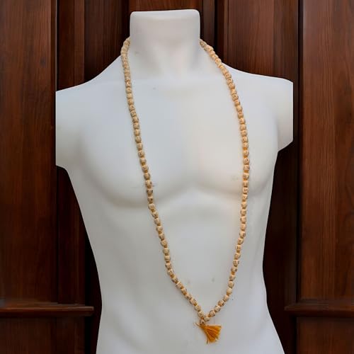 Tulsi (Holy Basil) Hand-Knotted Hare Rama Krishna Mala – Energized 108+1 Beads Necklace for Meditation, Prayer, Yoga & Spiritual Awakening – Karma & Nirvana Japa Mala for Men & Women
