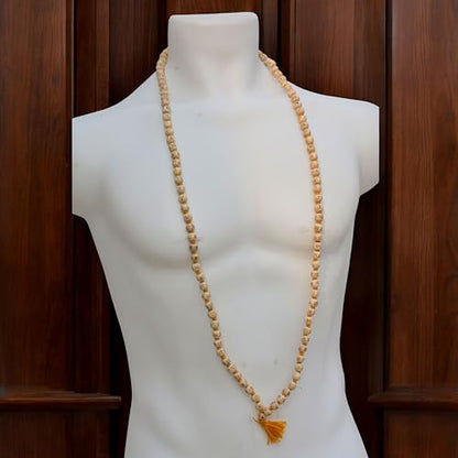 Tulsi (Holy Basil) Hand-Knotted Hare Rama Krishna Mala – Energized 108+1 Beads Necklace for Meditation, Prayer, Yoga & Spiritual Awakening – Karma & Nirvana Japa Mala for Men & Women