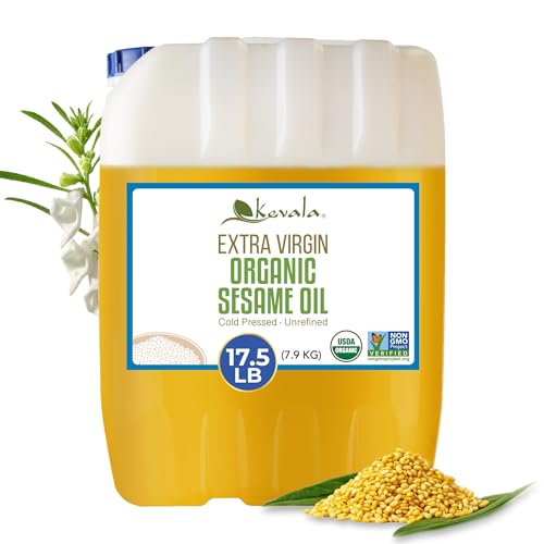 Kevala Organic Extra Virgin Sesame Oil – 17.5 lb, Body Care and Hair Care - size: 17.5 lb