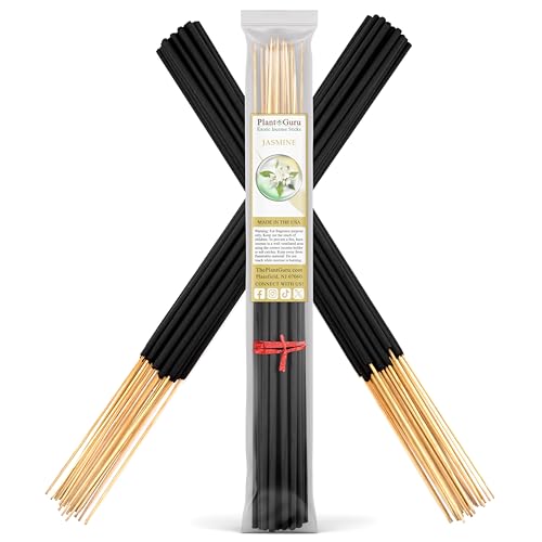 Jasmine Exotic Incense Sticks Jumbo 19 Inch Long - Bulk 1 Bundle 27 to 30 Sticks - Natural 19" Extra Large with A Smooth Aroma that Burns for 3 to 4 Hours Each.