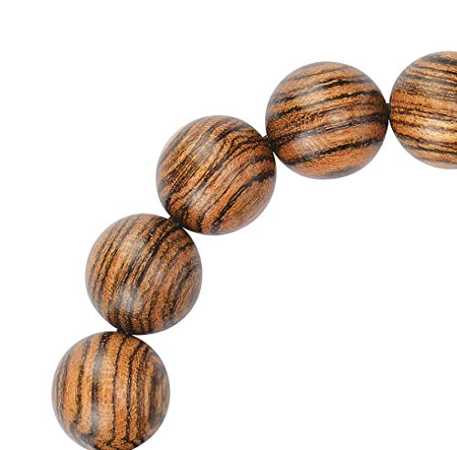 Prayer Bead bracelet Mala Beaded Bracelets for Men Women 12/15MM … - color: 15mm 15 beads Tiger skin