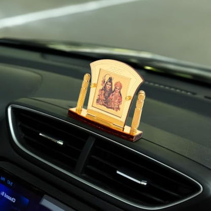 Shiv Parivar Golden Foil (Plated) for Car Dashboard Showpiece Home Décor