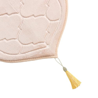 JE JOUE Prayer Rug Muslim Mat Islamic - Thickening Sponge Muslim Rug for Men Women Eid Travel Ramadan, Soft Luxury Great for Knees and Forehead （Camel） - color: Camel