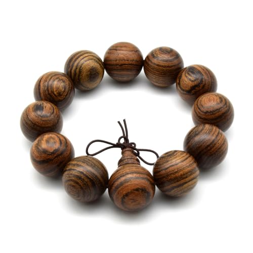 Zen Dear Unisex Natural Tigerwood Mala Beads Buddhist Prayer Bracelet Link Wrist Necklace Chain Beads - style: 20mm 12 beads