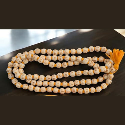 Tulsi (Holy Basil) Hand-Knotted Hare Rama Krishna Mala – Energized 108+1 Beads Necklace for Meditation, Prayer, Yoga & Spiritual Awakening – Karma & Nirvana Japa Mala for Men & Women