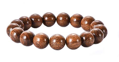 Prayer Bead bracelet Mala Beaded Bracelets for Men Women 12/15MM … - color: 12mm 17 beads Gold sandalwood