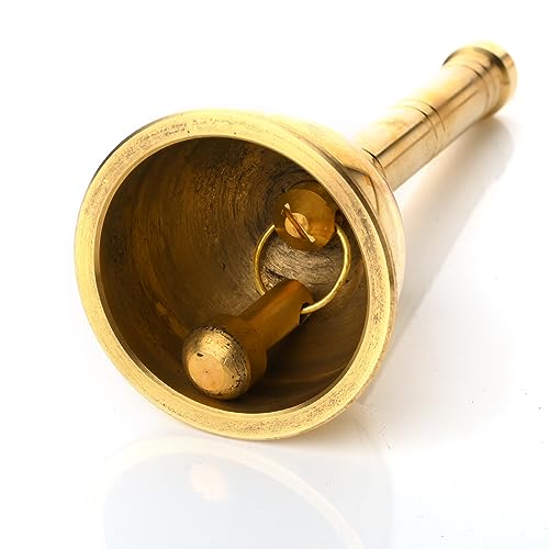 Brass Ghanti Traditional Indian Utensils Accessory Item Articles for Home Mandir Temple Festival Purpose Religious Occasions Puja Kit and Gifting (Pooja Ghanti) - color: Pooja Ghanti