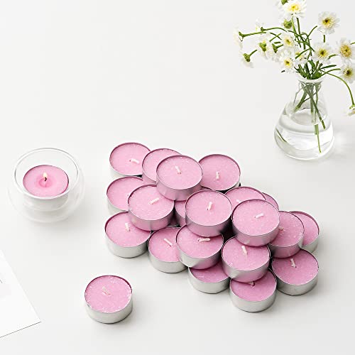 COCODOR Scented Tealight Candles/Black Cherry / 25 Pack / 4-5 Hour Extended Burn Time/Made in Italy, Cotton Wick, Scented Home Deco, Fragrance, Mother's Day - color: Black Cherry, size: Tealight 25P
