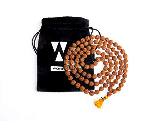 Wonder Care Authentic Rudraksh Mala-5face- Genuine Himalayan Rudraksha Seeds Religious Ornament Rosary Japa Mala Necklace Prayer Mala Healing Beads - color: 6mm-10pc