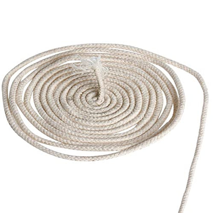 10M (33 ft) Oil Lamp Wicks Replacement 3mm Round Candle Wick Braided for Alcohol Lamps and Candles, DIY Handmade Candle Making Supplies