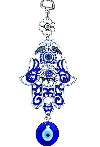 Betterdecor Blue Evil Eye Hamsa Hand Hanging Home Office Decoration-023