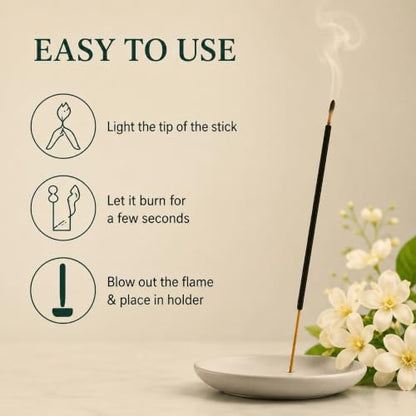 Zed Black Jasmine Incense Sticks, Sweet Blooming Floral Scent, 120 Sticks - color: Jasmine